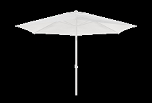 Jardinico malibu parasol - ø300 cm - hvidt stel med hvid stof 